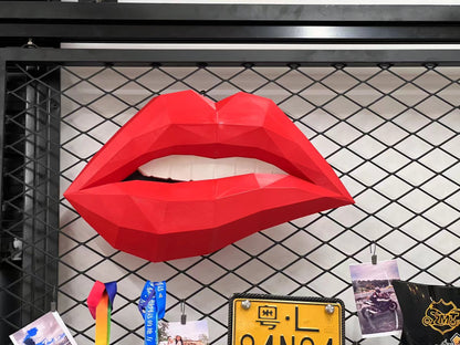 3D sexy lip file for 3D pringting and 2D layouts for paper craft