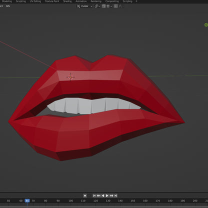 3D sexy lip file for 3D pringting and 2D layouts for paper craft